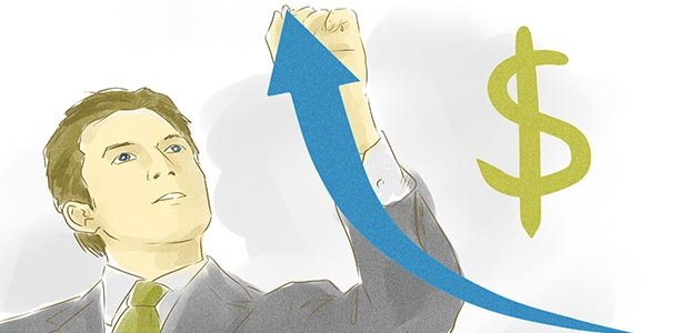 سهم ورمز الدولار دلالة على بناء ثروة مالية