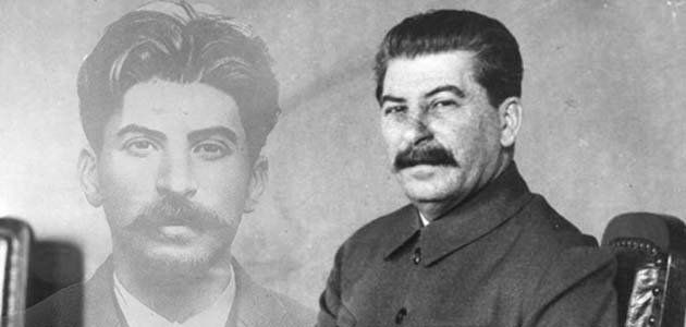 صورتين للزعيم جوزيف ستالين بالأبيض والأسود
