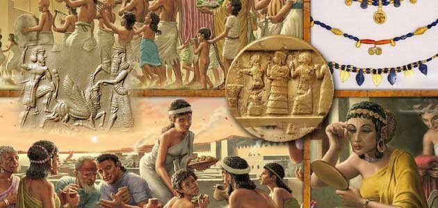 الحضارة السومرية القديمة ويظهر فيها عادات وتقاليد السومريين