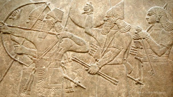 النقوش في الحضارة السومرية القديمة وهي من الصور الأثرية التي ترمز للحضارة السومرية
