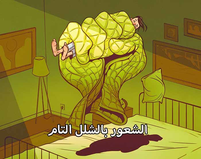 عدم القدرة على التحرك اثناء الجاثوم، شخص مربوط