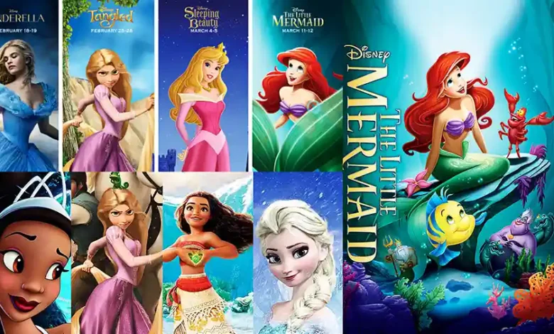 بوسترات أفلام أميرات ديزني