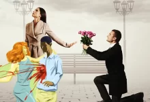 التجاهل في الحب، فتاة ترفض رجل