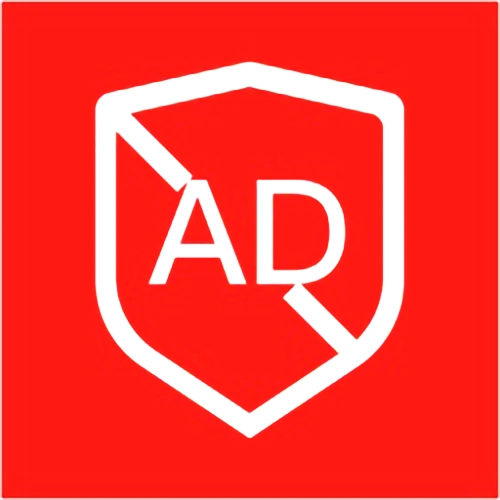 شعار تطبيق Adblock Focus باللون الأحمر، وتم حظره من جوجل لأنه تطبيق ضار