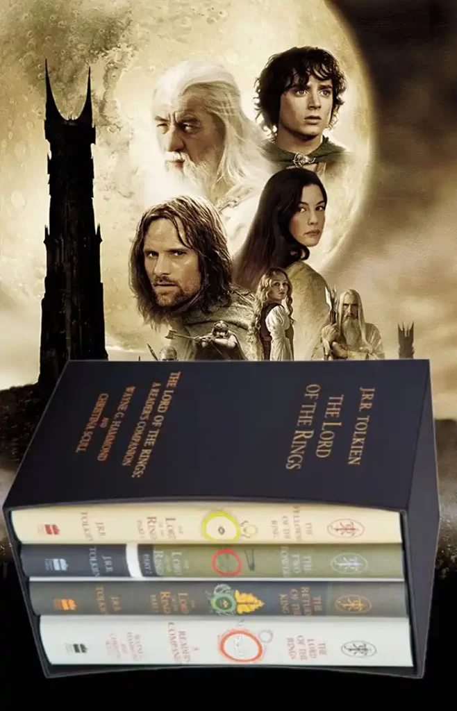 سلسلة روايات الفانتازيا Lord of the Rings مع لقطة من الفيلم
