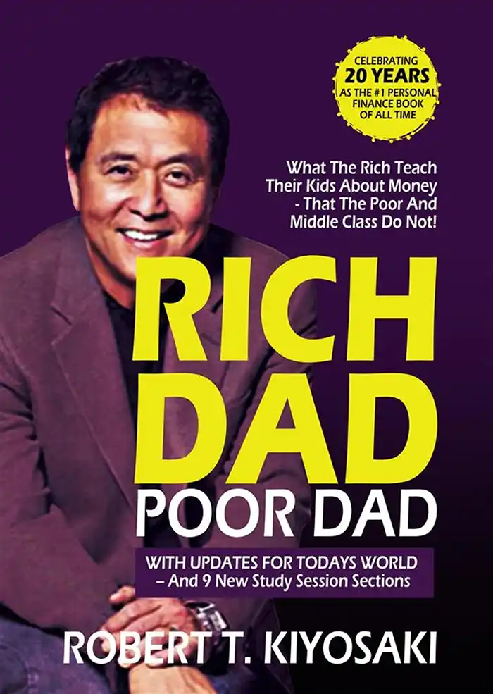مغلف أمامي لكتاب Rich Dad Poor Dad