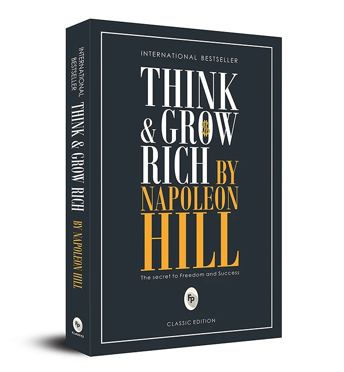 مغلف أمامي لكتاب Think and Grow Rich