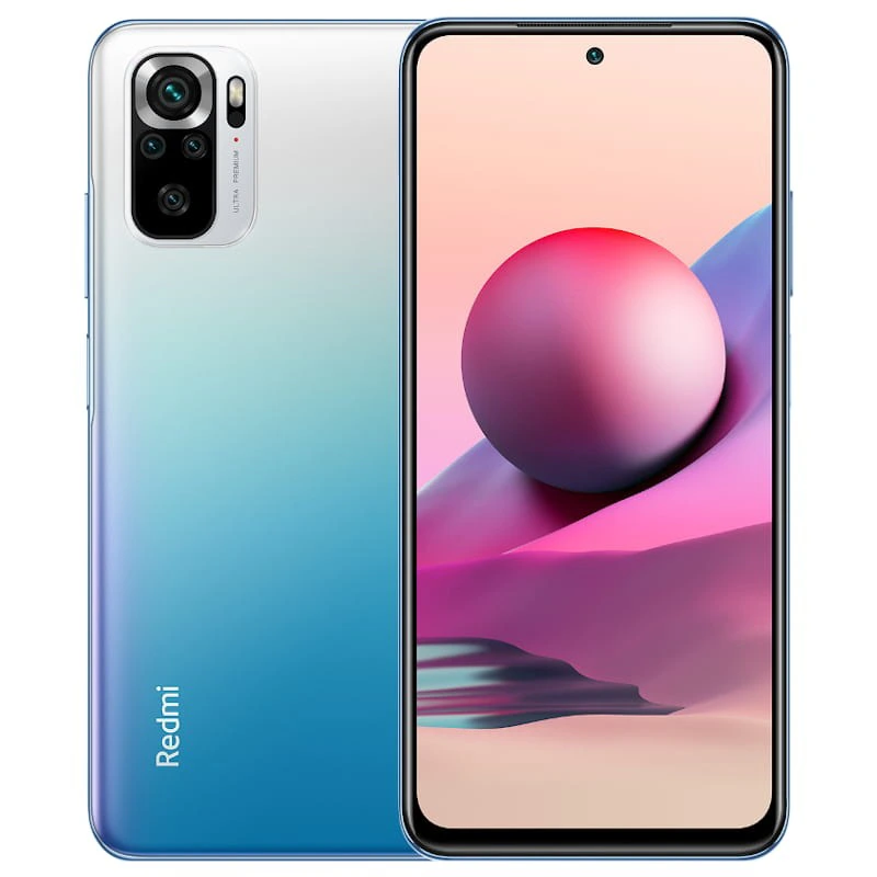 هاتف Xiaomi Redmi Note 10S لون أزرق، من هواتف الفئة المتوسطة