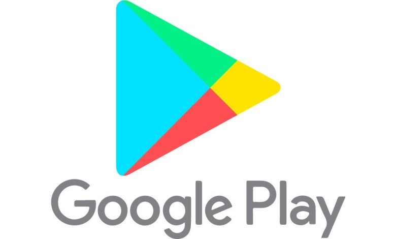 شعار جوجل بلاي ملون مكتوب باللغة الإنجليزية Google Play