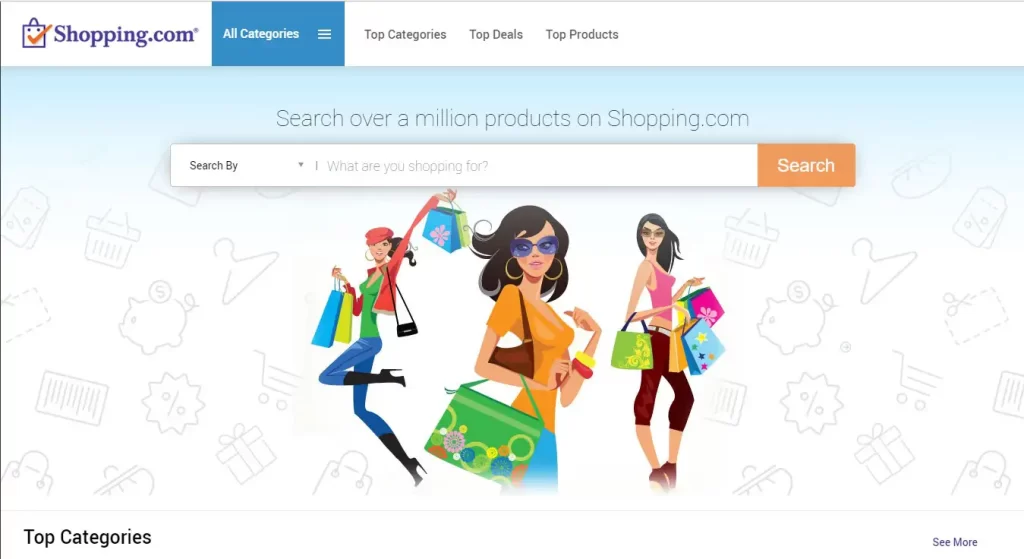 واجهة موقع Shopping لمقارنة الأسعار