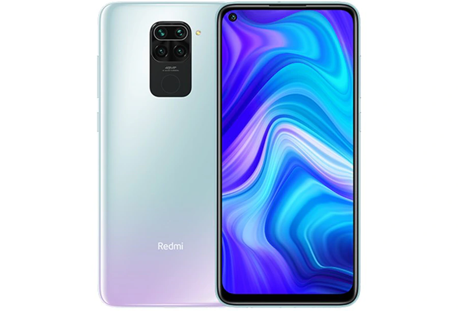 صورة أمامية خلفية لهاتف اقتصادي Xiaomi Redmi Note 9