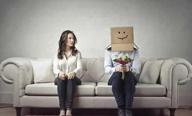 ارتباك الرجل أمام المرأة