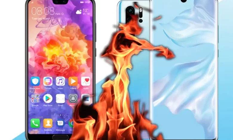 احتراق هاتف Huawei P20 Pro
