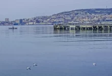 جسر على ضفاف بحر قزوين