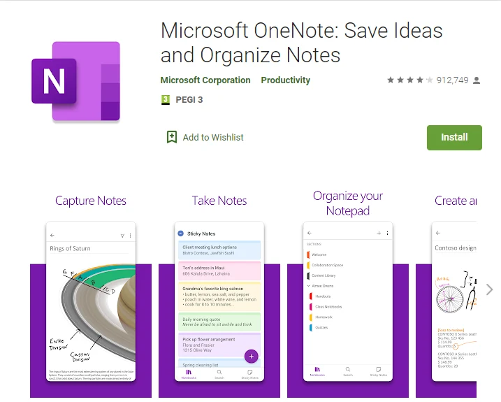 تطبيق OneNote من مايكروسوفت