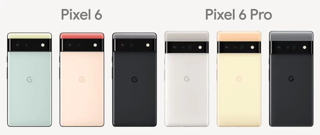 pixel 6 VS pixel 6 pro colors