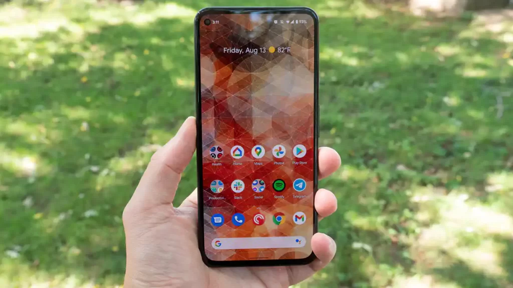 شاشة هاتف Google Pixel 5a
