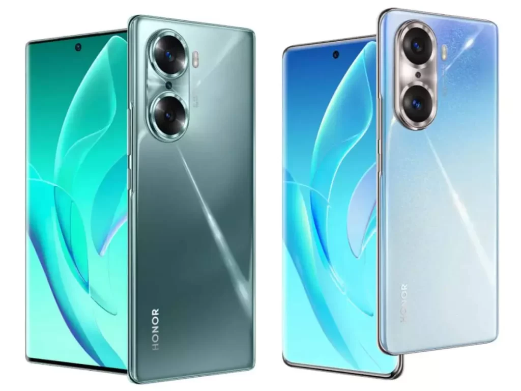 هاتف Honor 60 Pro لون فضي وأخضر