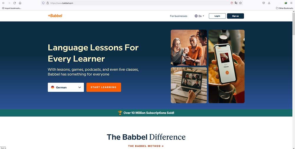 موقع Babbel من أبرز مواقع تعليم الألمانية