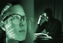 وجه فتاة وشاب يسهر من علامات الشخص العبقري