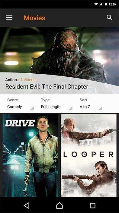صورة من تطبيق Crackle أحد أفضل تطبيقات لمشاهدة الأفلام