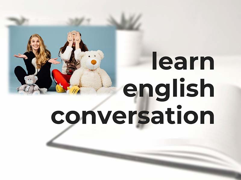مكتوب عبارة Learn English Conversation