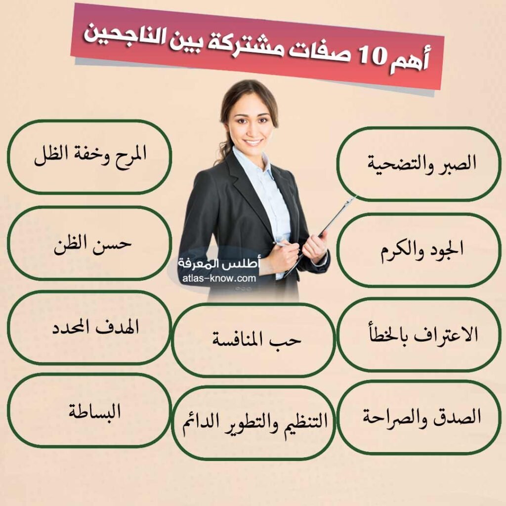 انفوجراف أبرز صفات مشتركة بين الناجحين
